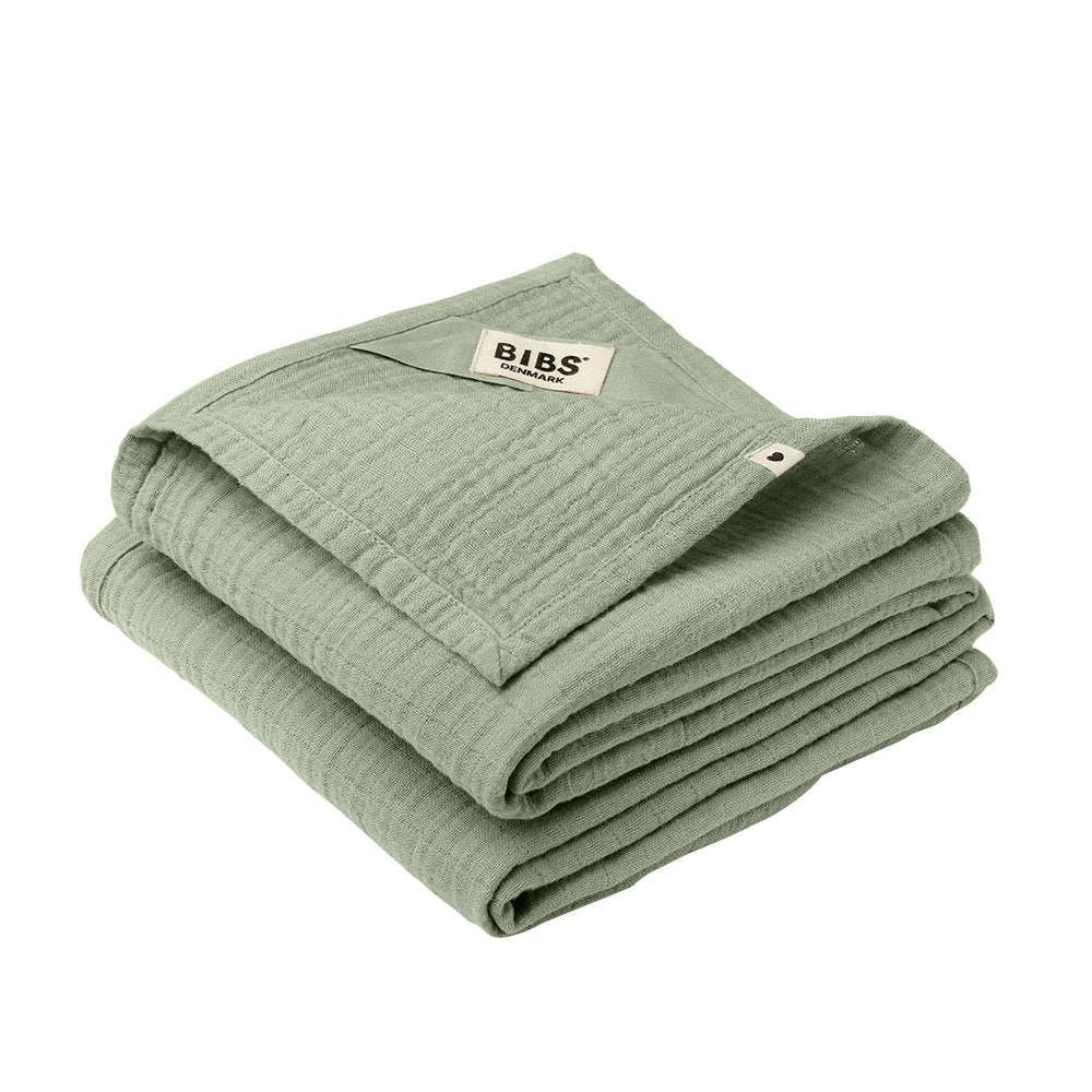 Bibs Muslin Cuddle Cloth - 2 pack - Sage - The Mini Branch