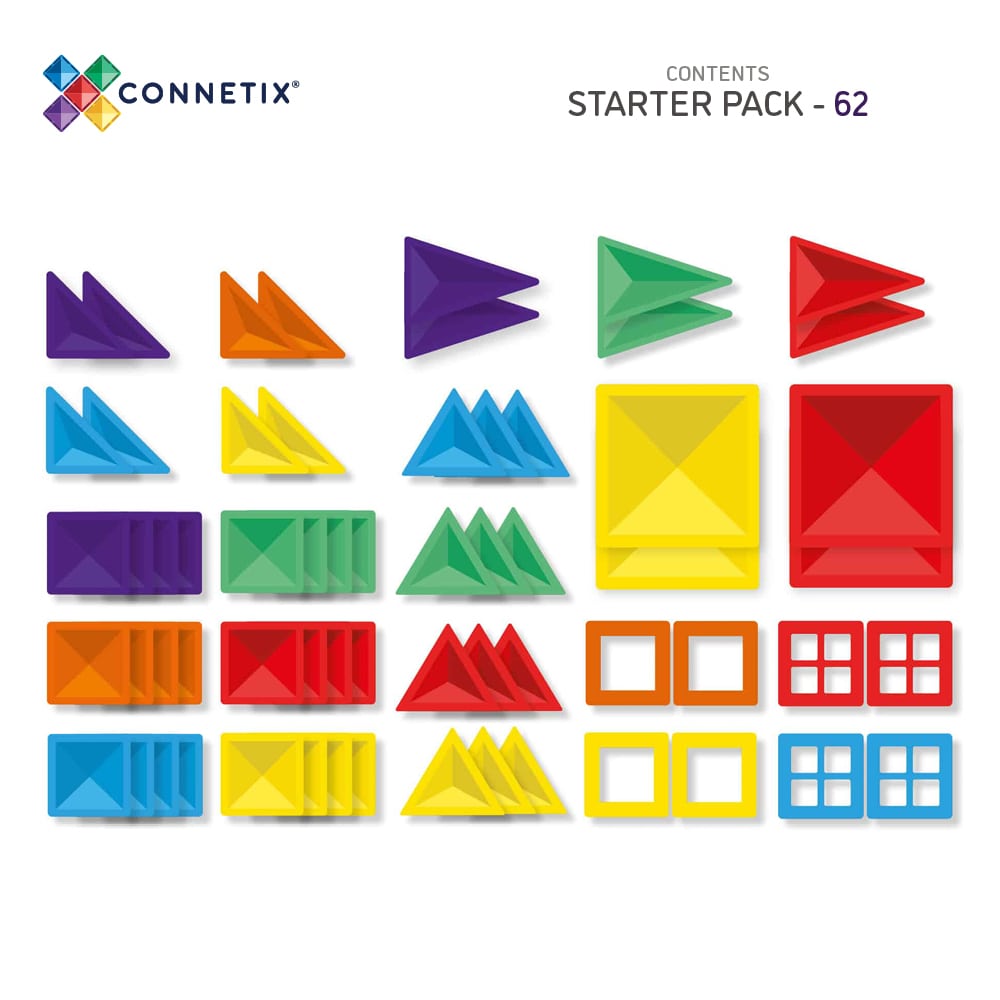 Connetix Rainbow Starter Pack 62 pc - The Mini Branch