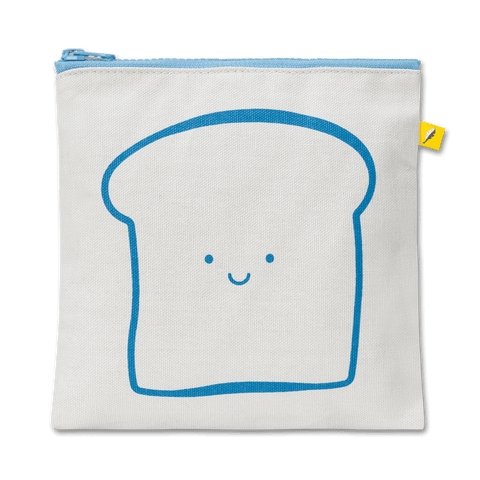 Fluf Zipper Snack Bag - Bread Blue (Sandwich Size) - The Mini Branch