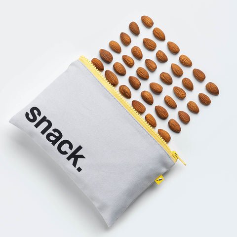 Fluf Zipper Snack Bag - 'Snack' Black (Snack Size) - The Mini Branch