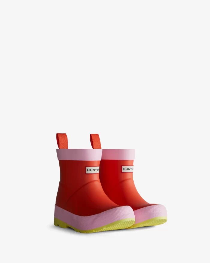 Hunter Little Kids Play Boot - Red Tang/Pink Fizz/Zesty Yellow - The Mini Branch
