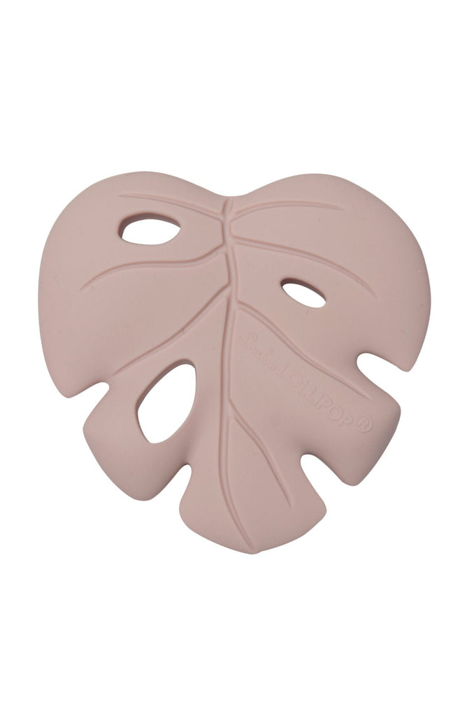 Loulou Lollipop - Monstera Silicone Teether - Pink - The Mini Branch