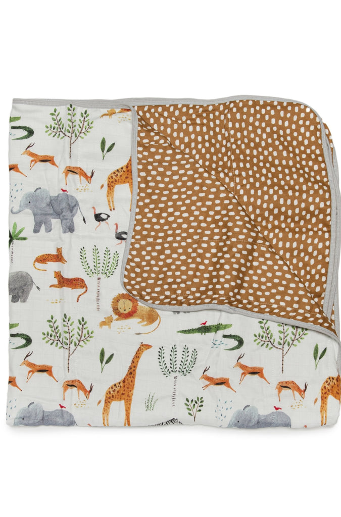 Loulou Lollipop Muslin Quilt Blanket - Safari Jungle - The Mini Branch