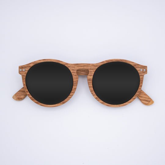 Mase & Hats Recycled Wood Retro Sunglasses - Oak - The Mini Branch