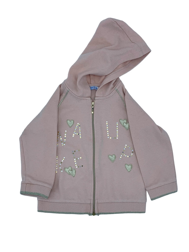 Mayoral Zip-Up Sweater (3T or 98 cm) - Pink - The Mini Branch