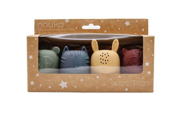 noüka Animals Bath Toys - Deep Ocean / Fern / Red Wine / Ochra - The Mini Branch