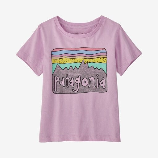 Patagonia Baby Regenerative Organic Certified Cotton Fitz Roy Skies T-Shirt - Dragon Purple - The Mini Branch
