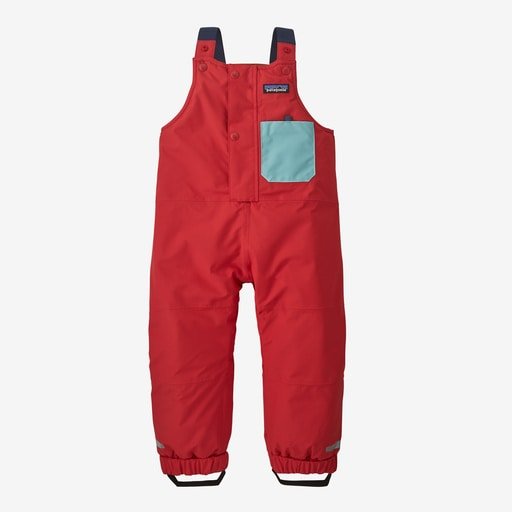 Patagonia Baby Snow Pile Bibs - Touring Red - The Mini Branch