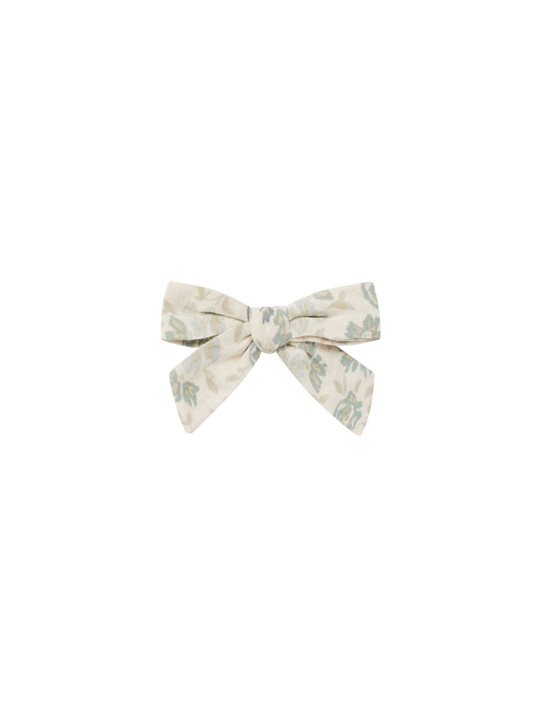 Rylee + Cru Girl Bow With Clip - Blue Floral - The Mini Branch