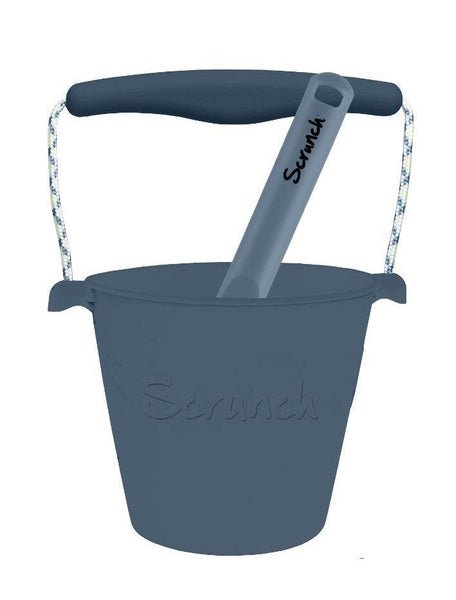 Scrunch Bucket and Spade - Steel Blue - The Mini Branch
