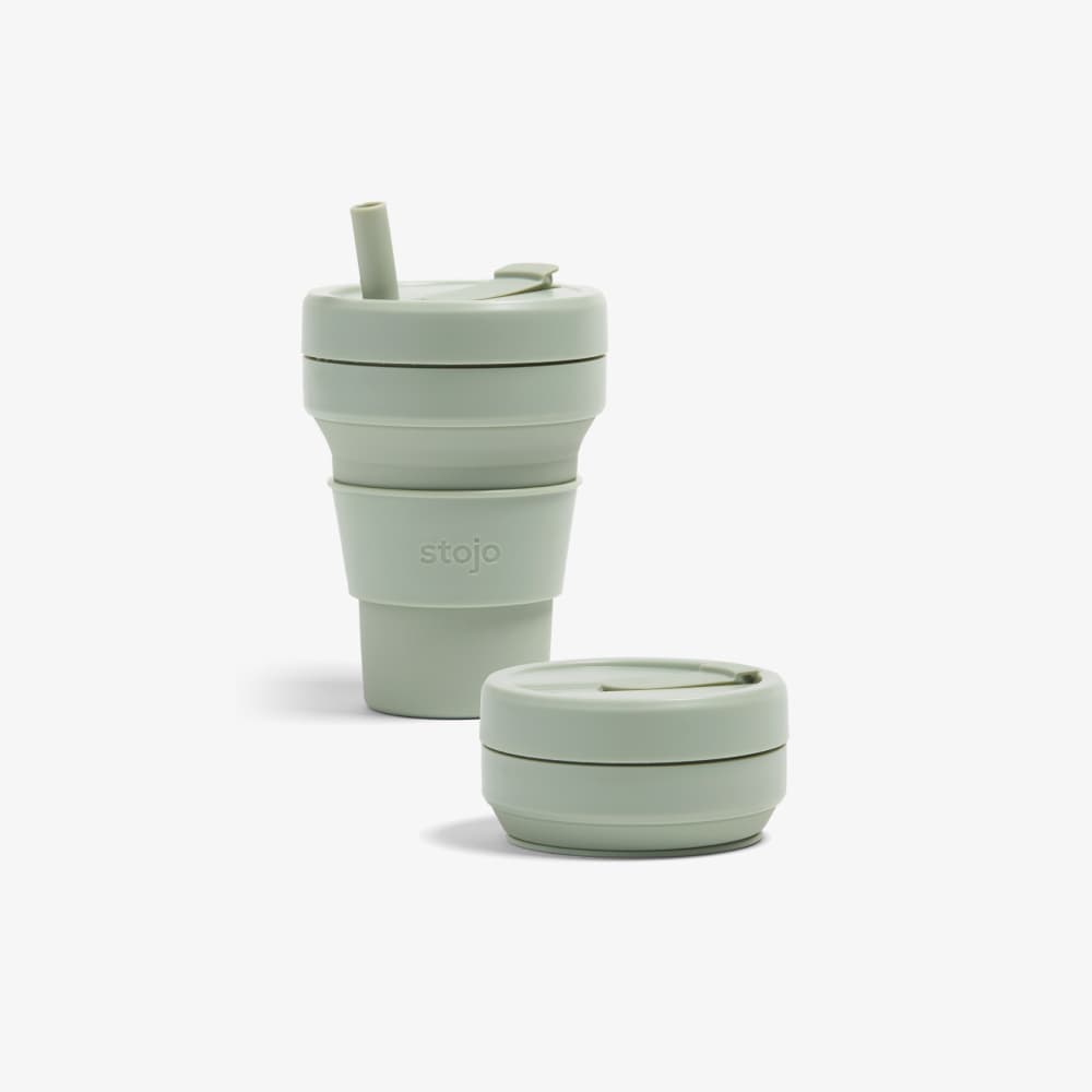 Stojo 8 oz Collapsible Jr. Cup - Sage - The Mini Branch