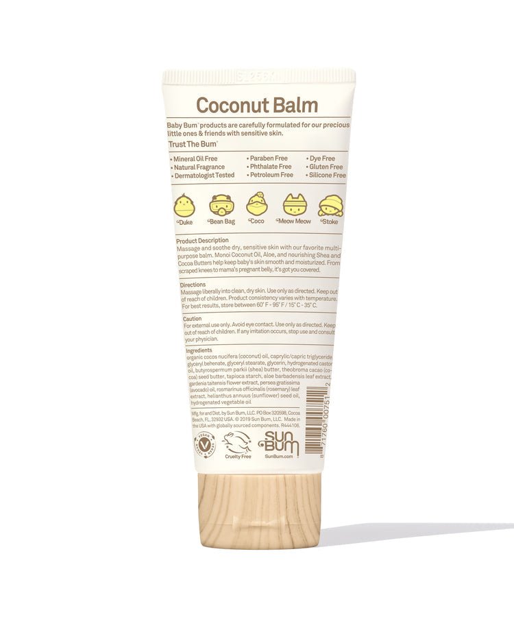 Sun Bum Baby Bum Natural Monoi Coconut Balm - 3 oz/85g - The Mini Branch
