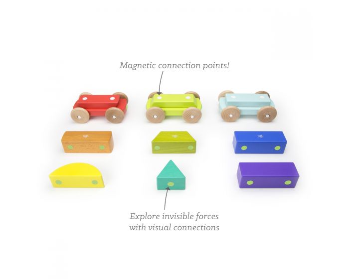 Tegu Magnetic Shape Train - Rainbow - The Mini Branch