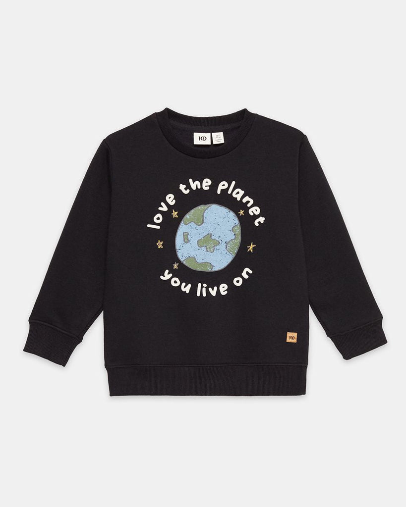 Tentree Kids Love the Planet Crew - Meteorite Black/Cloud White - The Mini Branch