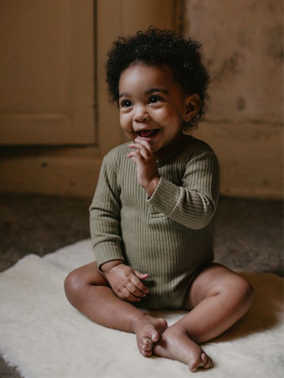 The Simple Folk Ribbed Onesie - Sage - The Mini Branch
