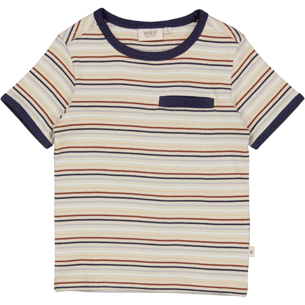 Wheat T-Shirt Bosse - Multi Stripe - The Mini Branch