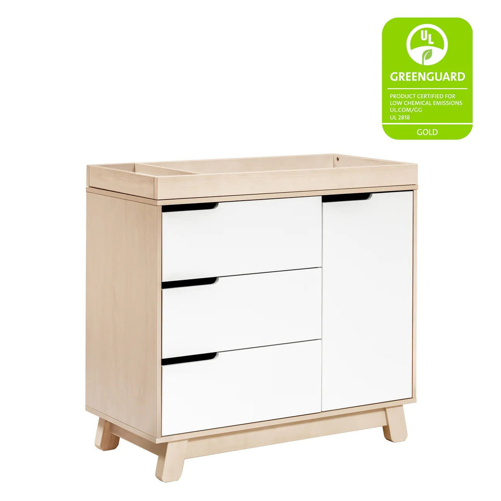 Babyletto Hudson 3 - Drawer Changer Dresser - Washed Natural/White - The Mini Branch