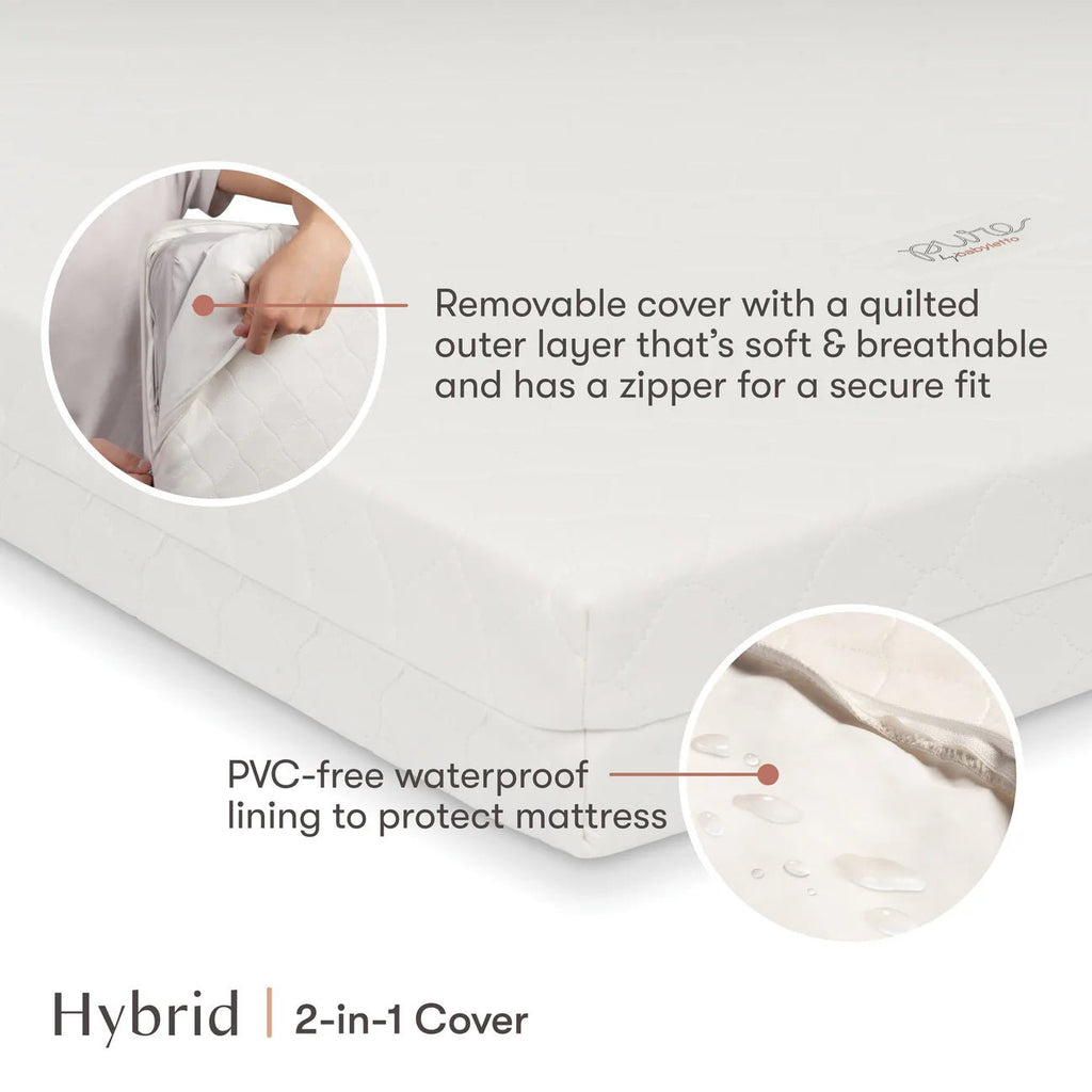 Babyletto Pure Core 4" Midi Crib Mattress w/ Hybrid Quilted Waterproof Cover (Lightweight) - The Mini Branch