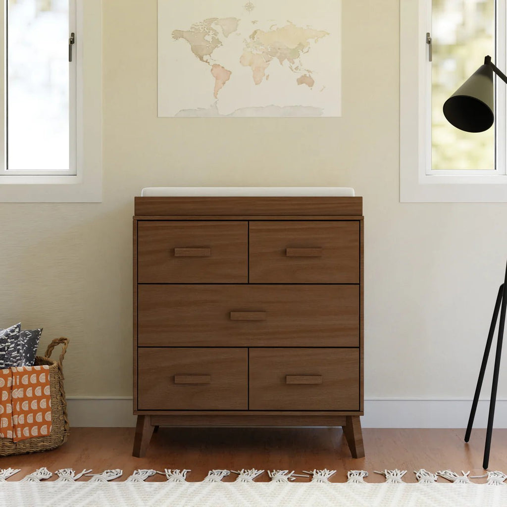 Babyletto Scoot 3 - Drawer Changer Dresser - Natural Walnut - The Mini Branch