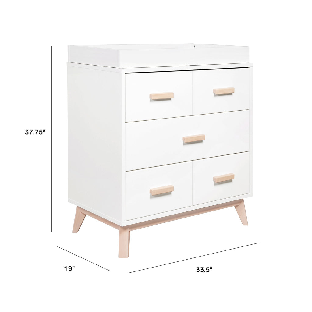 Babyletto Scoot 3 - Drawer Changer Dresser - Natural Walnut - The Mini Branch