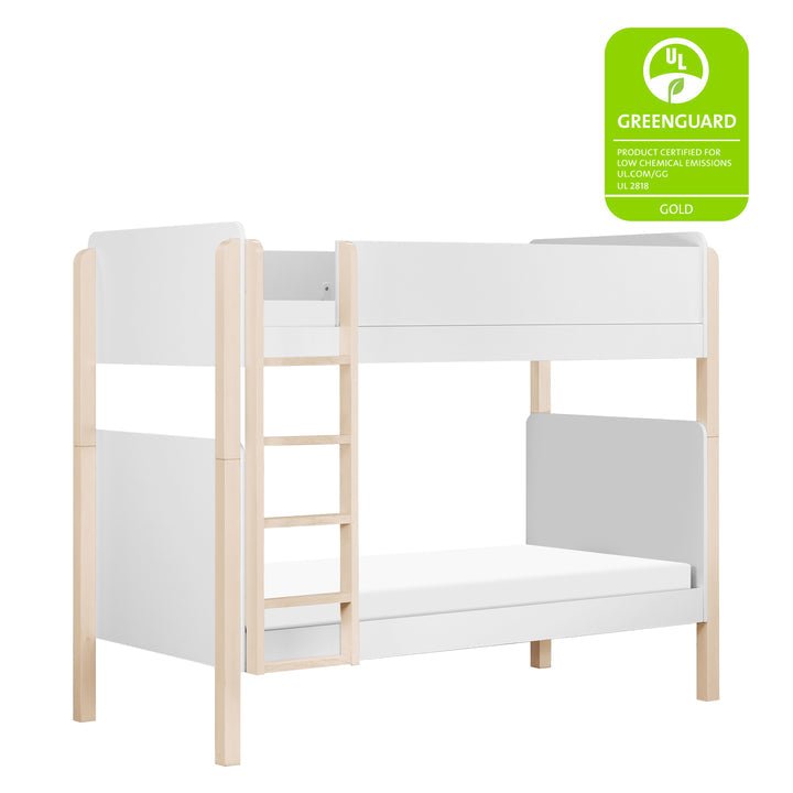 Babyletto TipToe Bunk Bed - White / Washed Natural - The Mini Branch