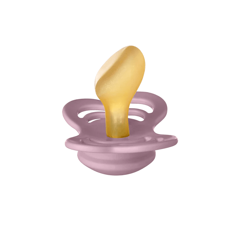 BIBS Pacifier Couture Latex 2 Pack - Heather - The Mini Branch