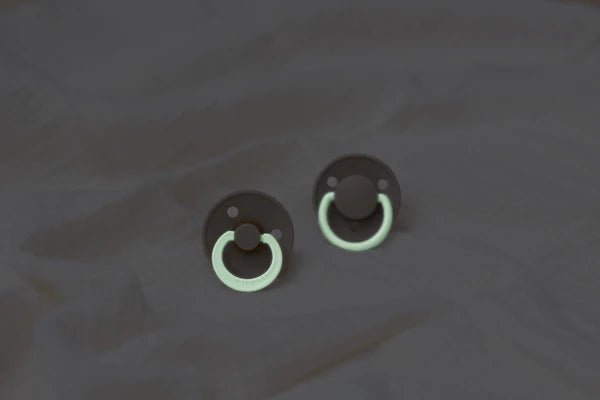 BIBS Pacifier Original Colour Glow in the Dark 2 Pack - Black Glow - The Mini Branch