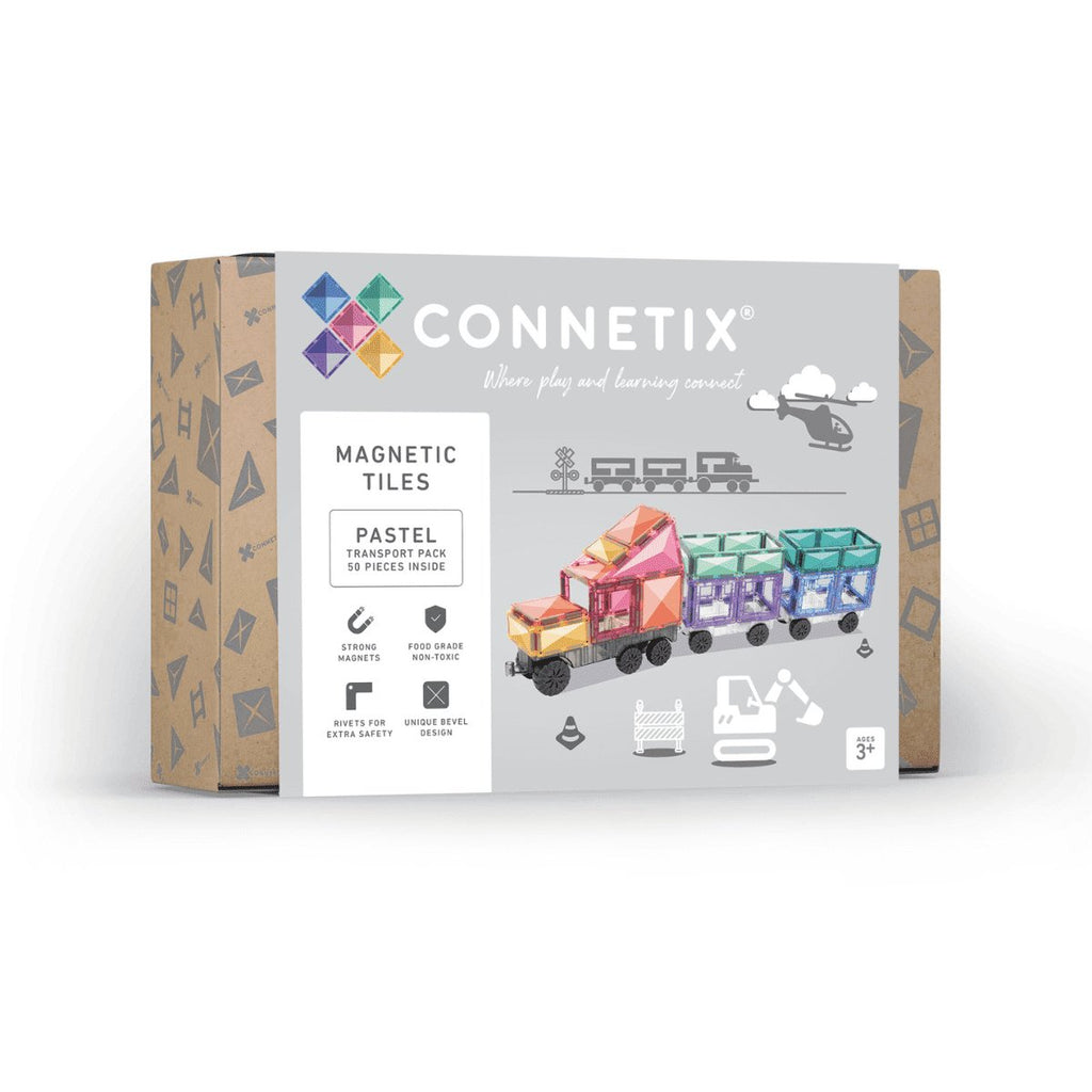 Connetix Pastel Transport Pack 50 piece - The Mini Branch