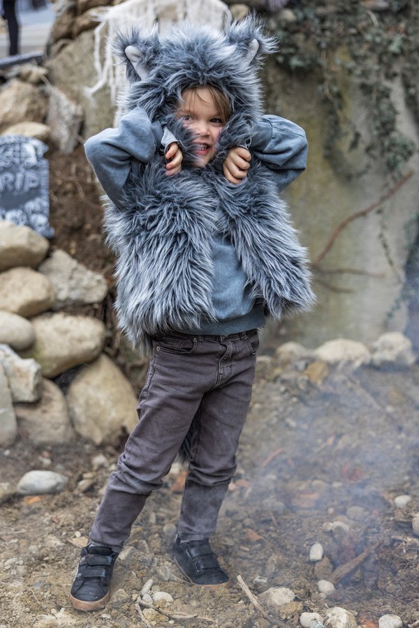 Great Pretenders Big Bad Wolf Vest with Gloves - 3 - 4T - The Mini Branch