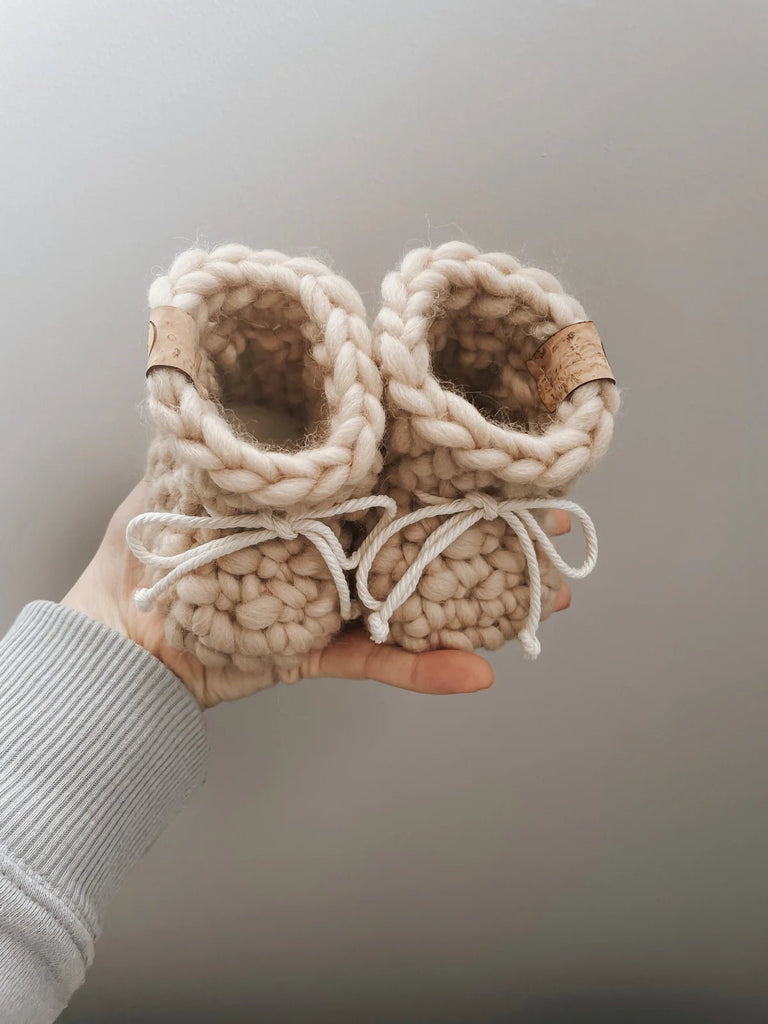 Les Petits Tousi Classic Mini Slippers - Beige Almond - The Mini Branch