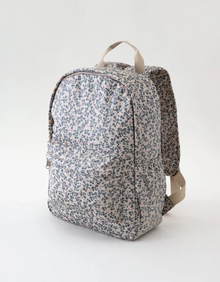 Menoum Menoum Sac - a - dos mini (Backpack) - Fleurs bleues - The Mini Branch