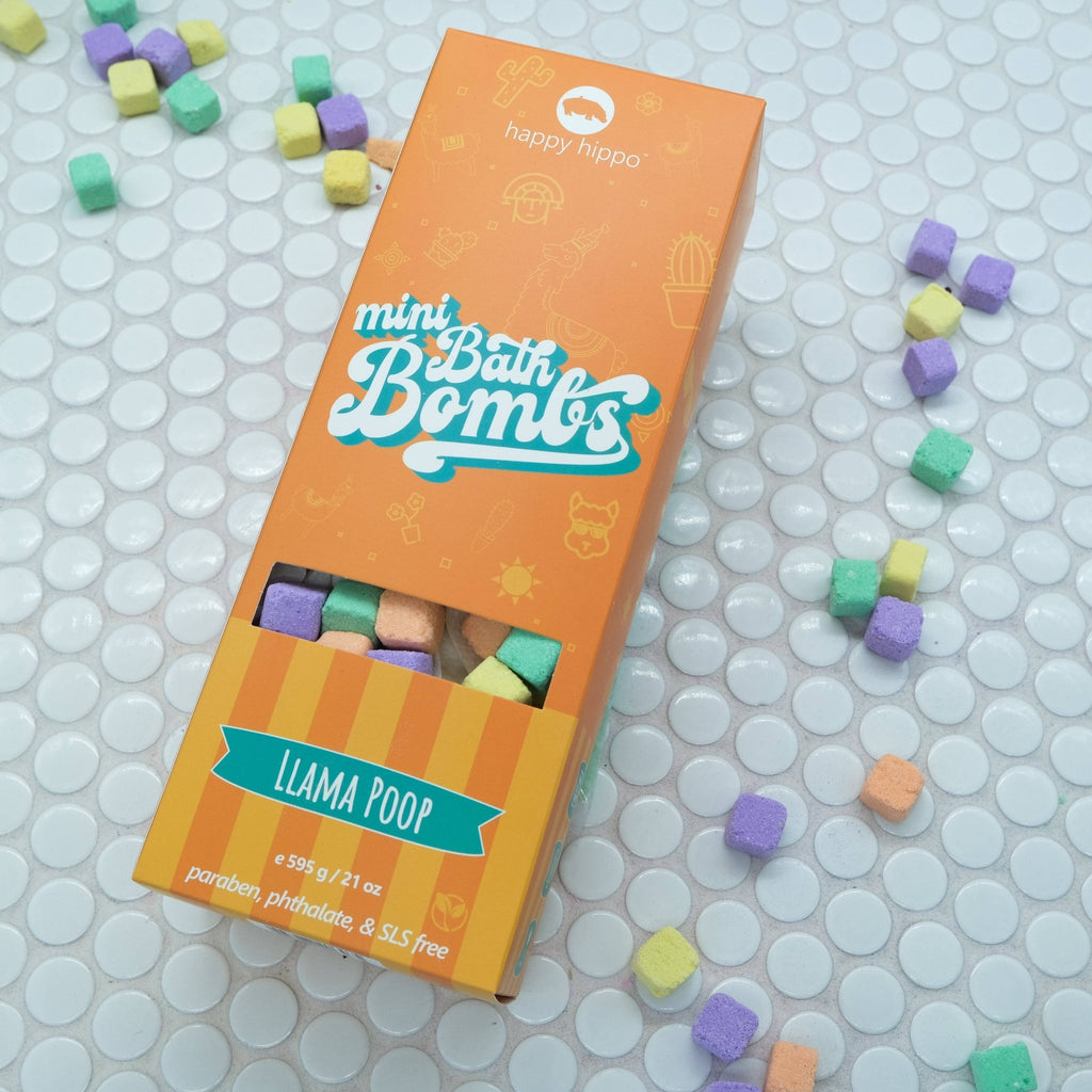 Mini Bubble Bombs - Box (595g) - Llama Poop - Freshly Juiced Citrus fruit - The Mini Branch