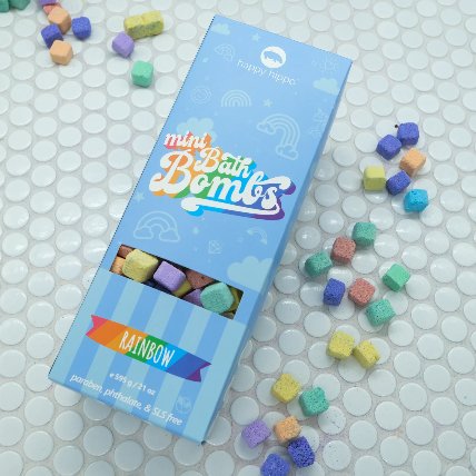 Mini Bubble Bombs - Box (595g) - Rainbow - Mountain Blueberries & Pink Lemonade - The Mini Branch