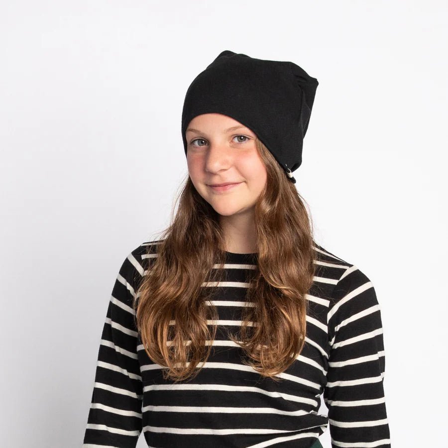 Mini Mioche Dreamy Slouchy Beanie - Black - The Mini Branch