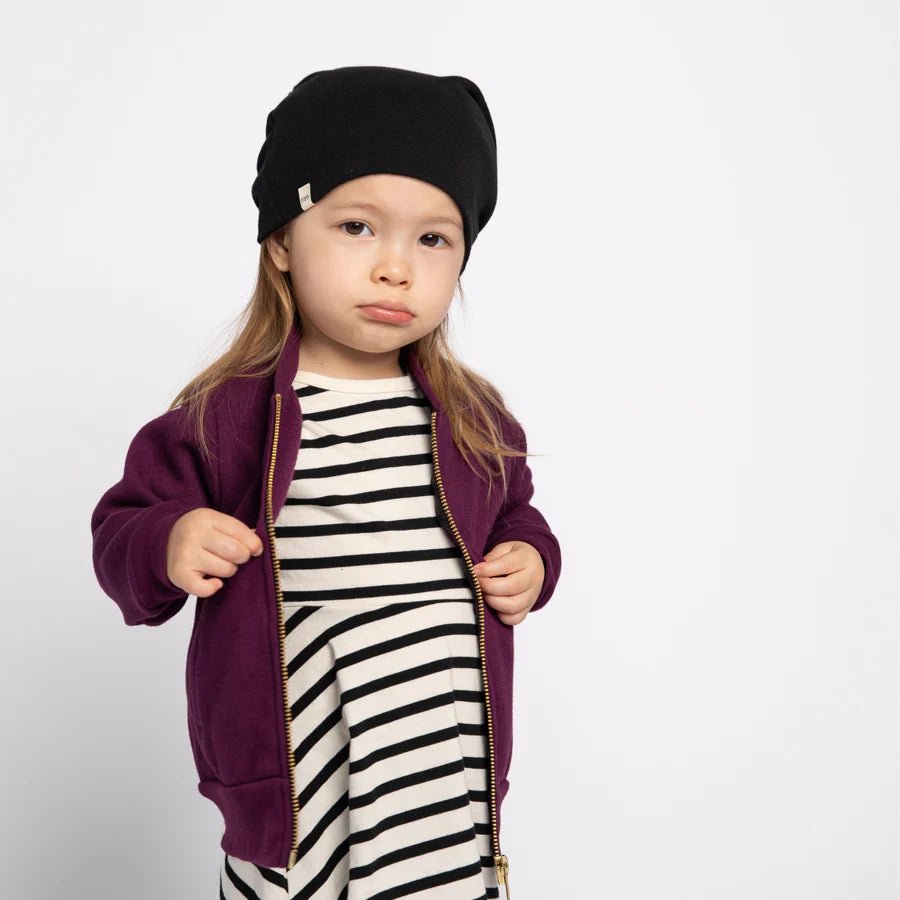 Mini Mioche Dreamy Slouchy Beanie - Black - The Mini Branch