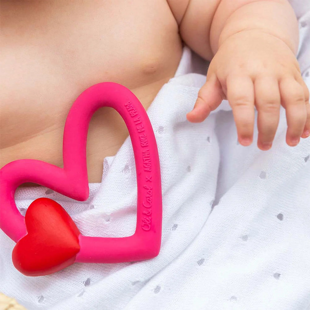 Oli & Carol Agatha Heart Baby Teether - Sun the Sunflower - The Mini Branch