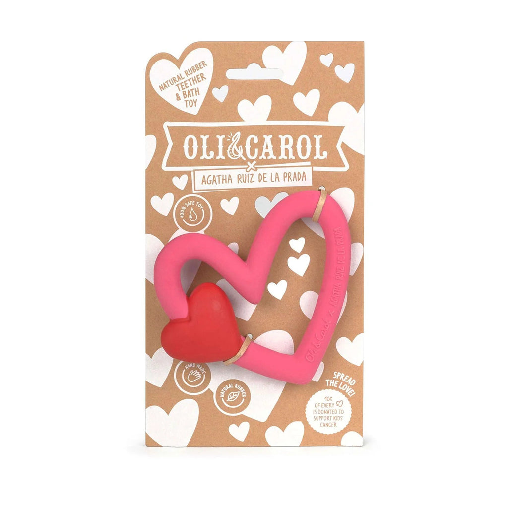 Oli & Carol Agatha Heart Baby Teether - Sun the Sunflower - The Mini Branch