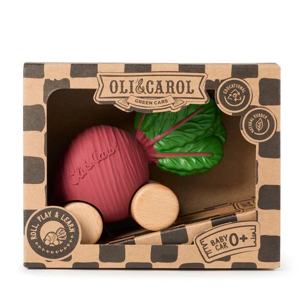 Oli & Carol Baby Car Toy - Betty The Beetroot - The Mini Branch