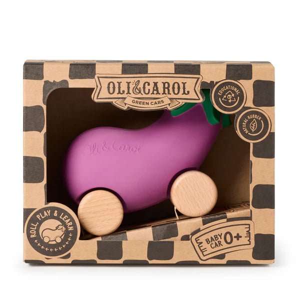 Oli & Carol Baby Car Toy - Emma The Eggplant - The Mini Branch