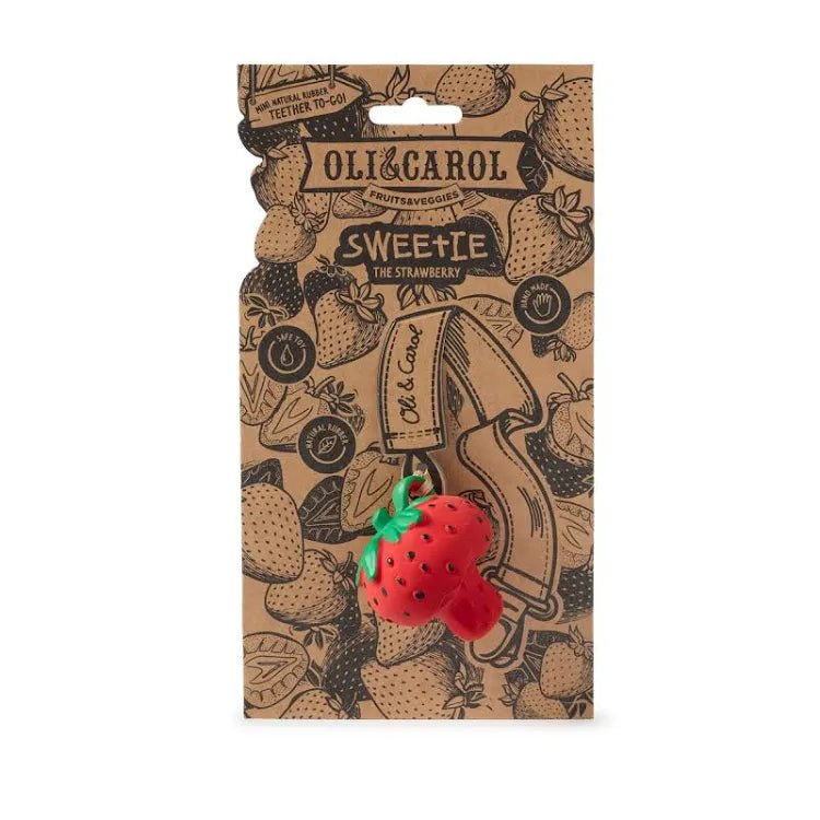 Oli & Carol Baby Teether - Sweetie the strawberry - The Mini Branch