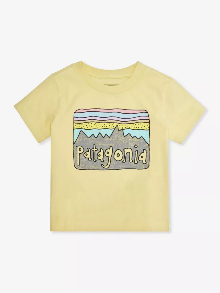 Patagonia Baby Fitz Roy Skies T-Shirt - Milled Yellow - The Mini Branch