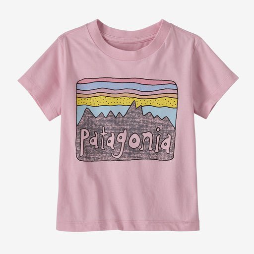 Patagonia Baby Fitz Roy Skies T-Shirt - Peaceful Pink - The Mini Branch