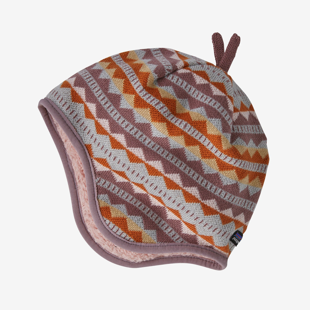 Patagonia Baby Reversible Beanie - Diamond Stripe: Stormy Mauve - The Mini Branch