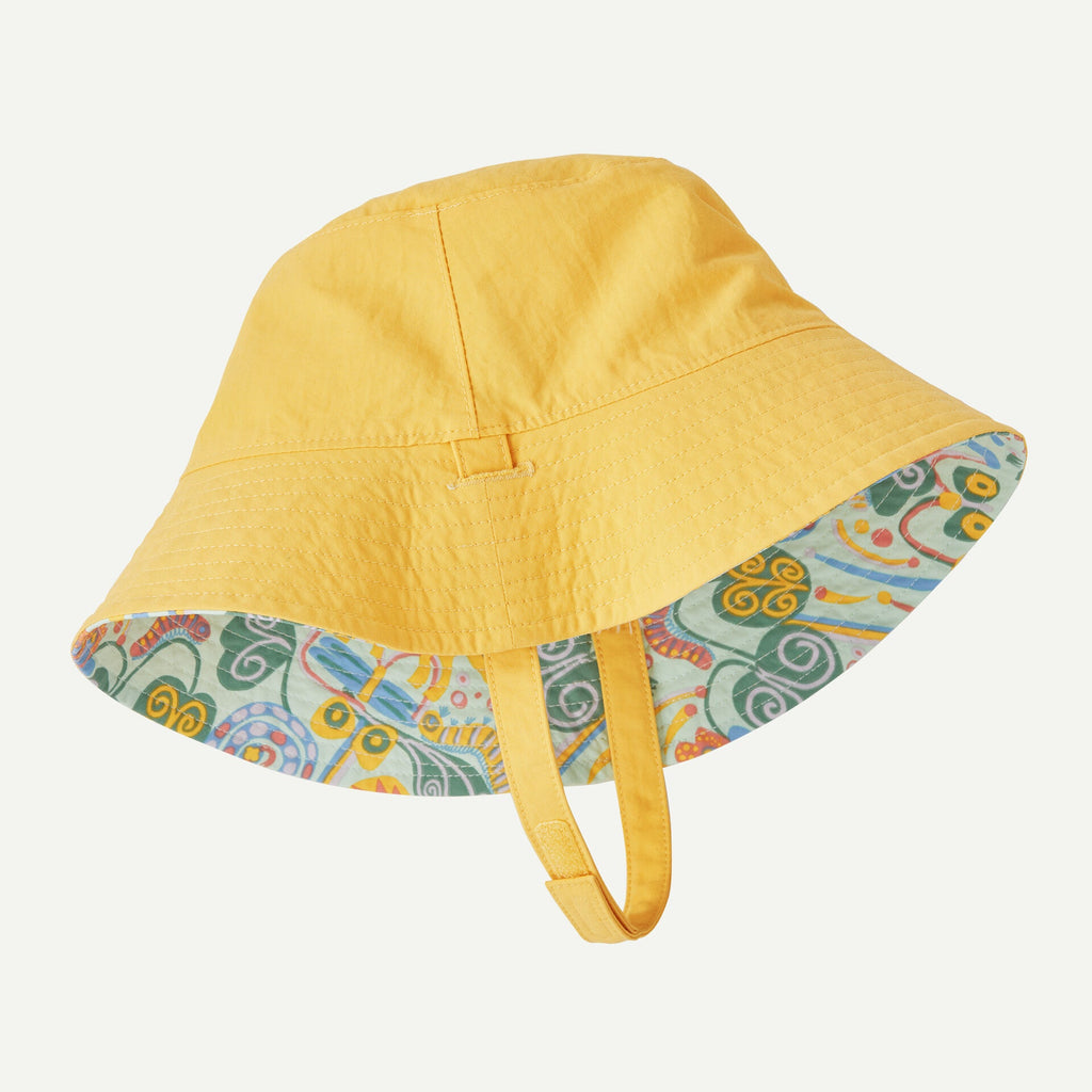 Patagonia Baby Sun Bucket Hat - Meadow Moose: Rinsed Green - The Mini Branch
