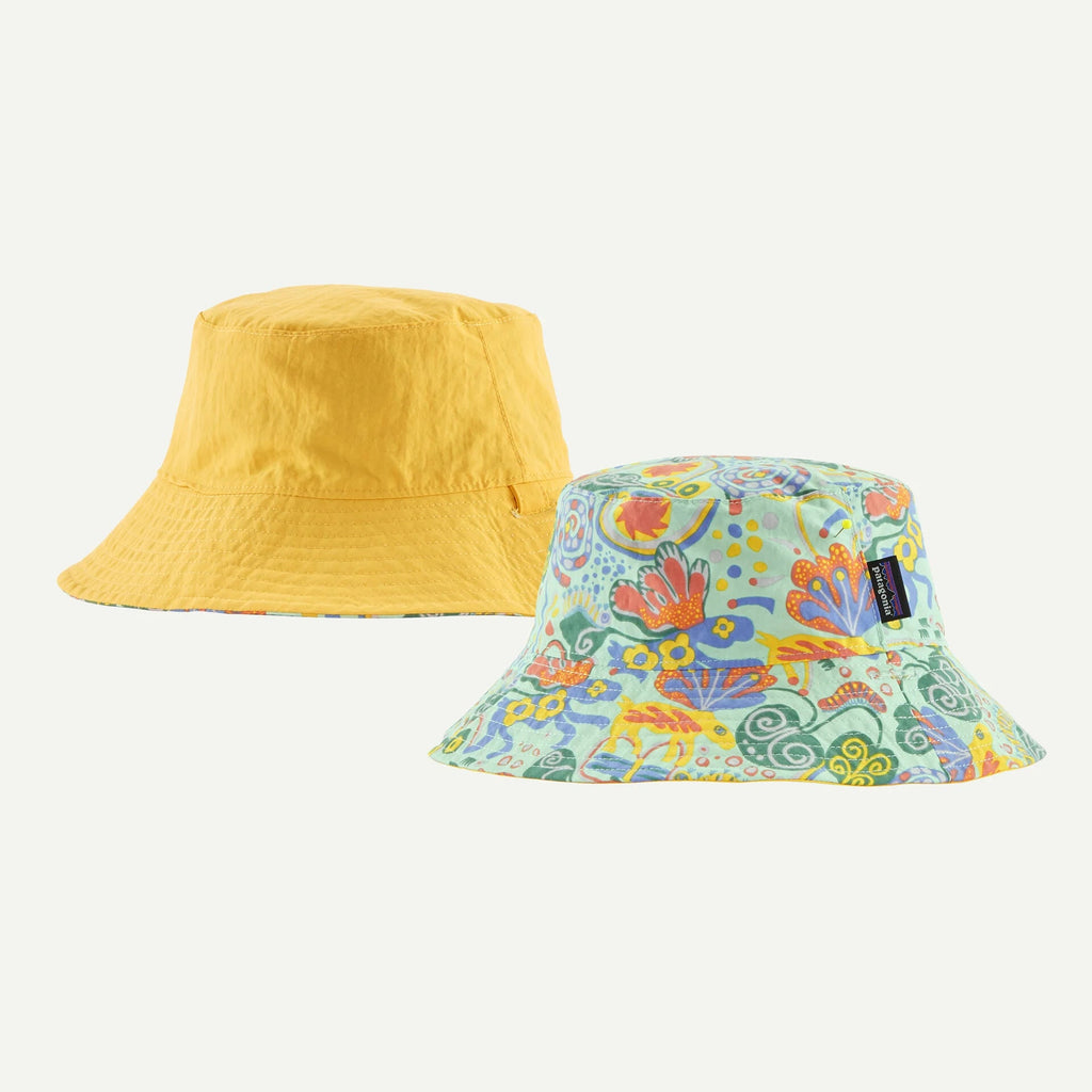Patagonia Baby Sun Bucket Hat - Meadow Moose: Rinsed Green - The Mini Branch