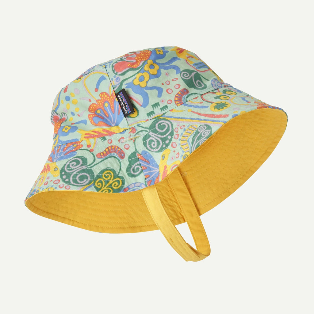 Patagonia Baby Sun Bucket Hat - Meadow Moose: Rinsed Green - The Mini Branch