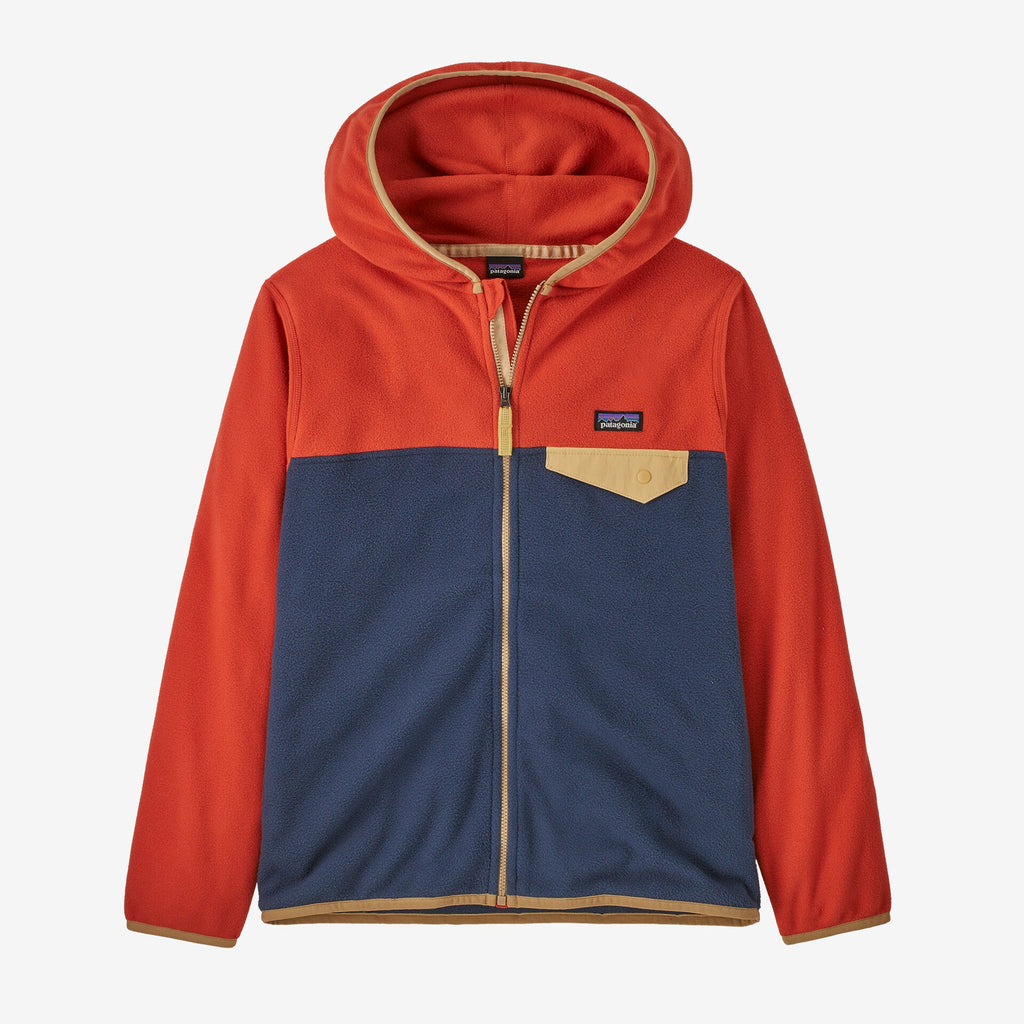 Patagonia Kid's Micro D Snap - T Jacket - New Navy w/Madder Red - The Mini Branch