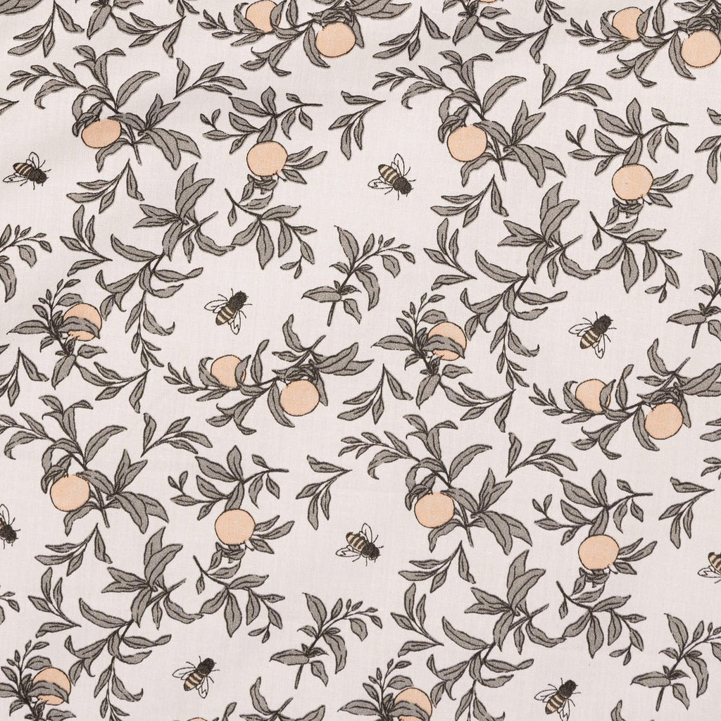 Perlimpinpin Cotton Muslin Fitted Sheet - Honeybees by Solange Pilote - The Mini Branch