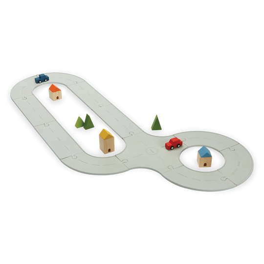 PlanToys Rubber Road & Rail Set - Medium - The Mini Branch