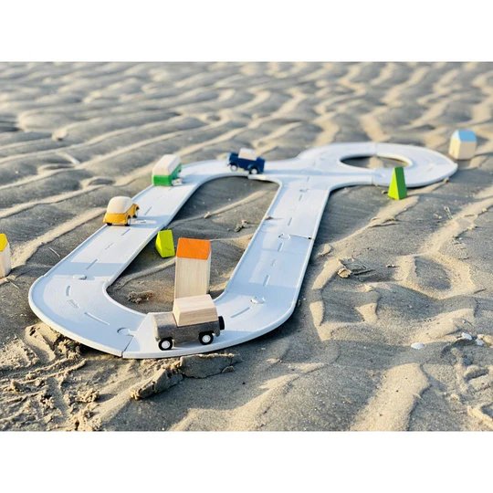 PlanToys Rubber Road & Rail Set - Medium - The Mini Branch